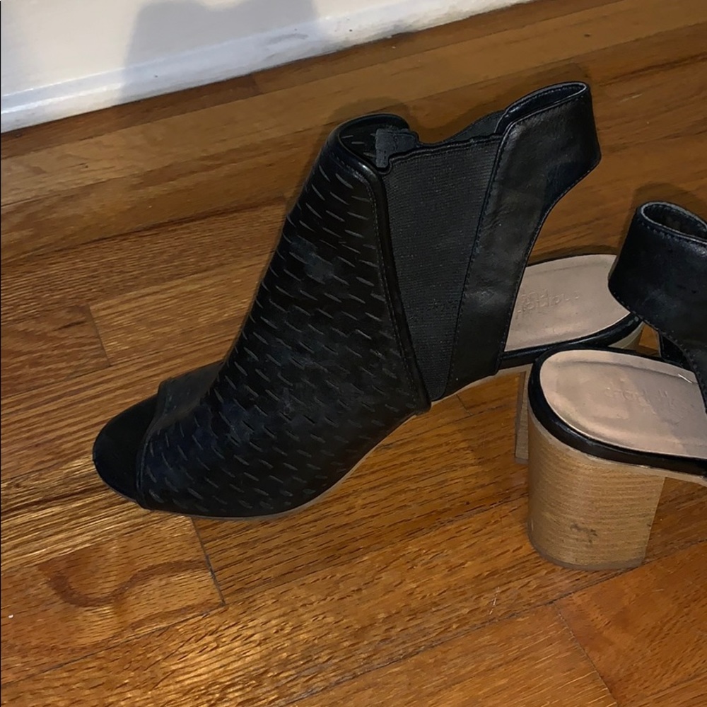 Wedge black heel